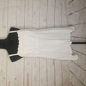 COPY - Torrid White Gauze and Crochet Babydoll Cami